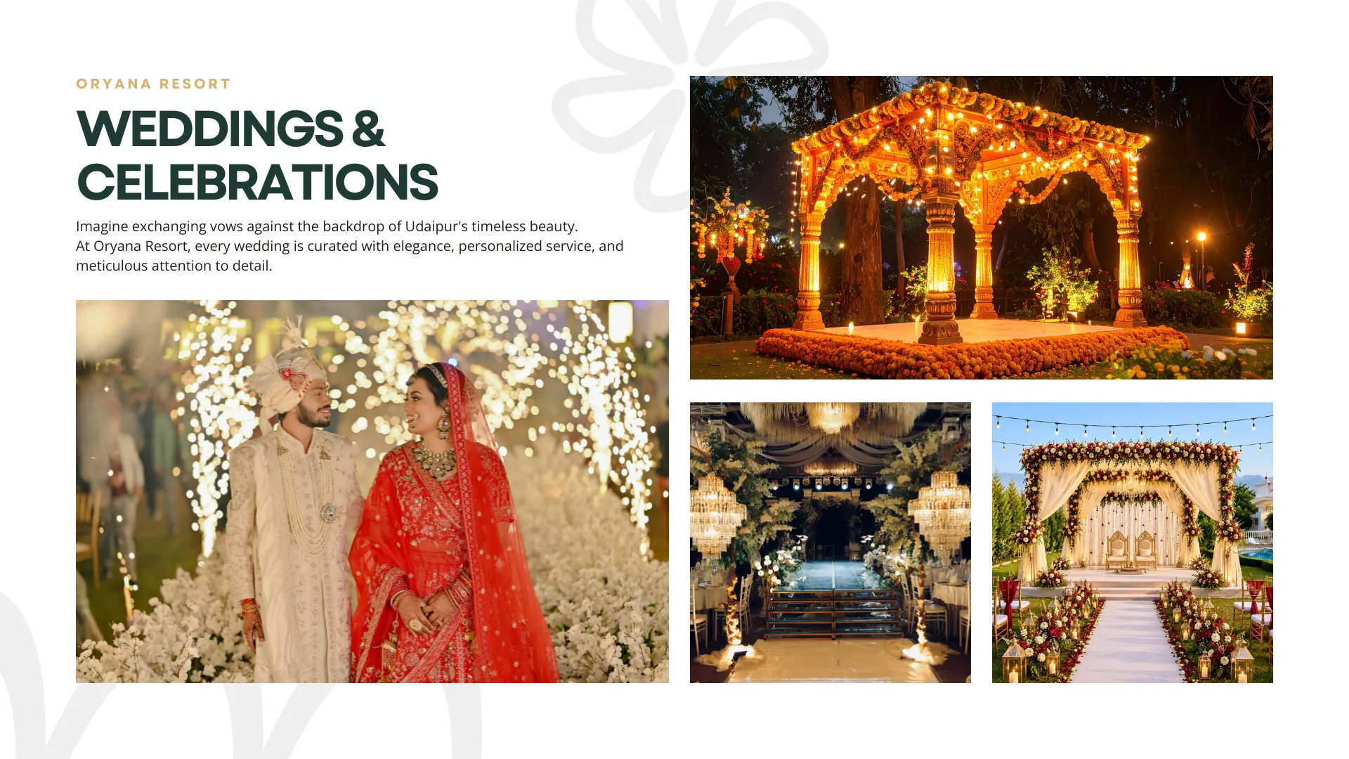 Wedding celebrations at Oryana Resort